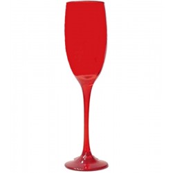Jogo 6 Taças 190 ML Para Champanhe Barone Red Vermelha